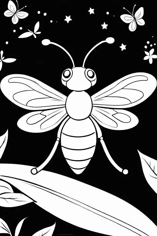 Firefly Coloring Page 45 for Kids