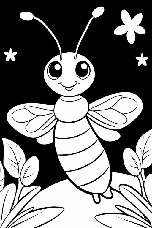 Firefly Coloring Page 52 for Kids