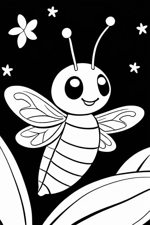 Firefly Coloring Page 7 for Kids