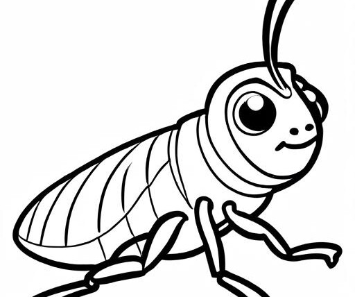 Flea Coloring Page 1 for Kids