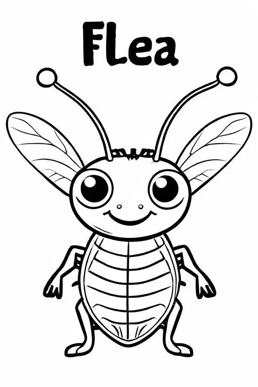 Flea Coloring Page 25 for Kids