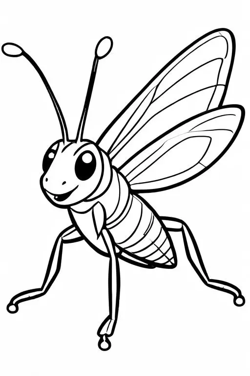 Grasshopper Coloring Page 13 for Kids