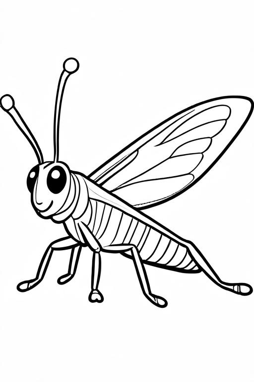 Grasshopper Coloring Page 14 for Kids