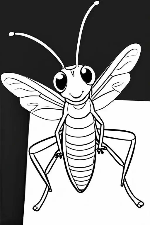 Grasshopper Coloring Page 15 for Kids