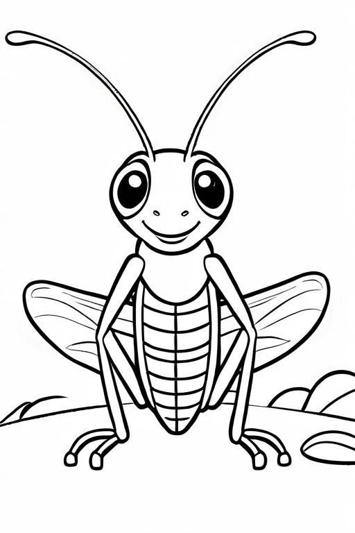 Grasshopper Coloring Page 16 for Kids