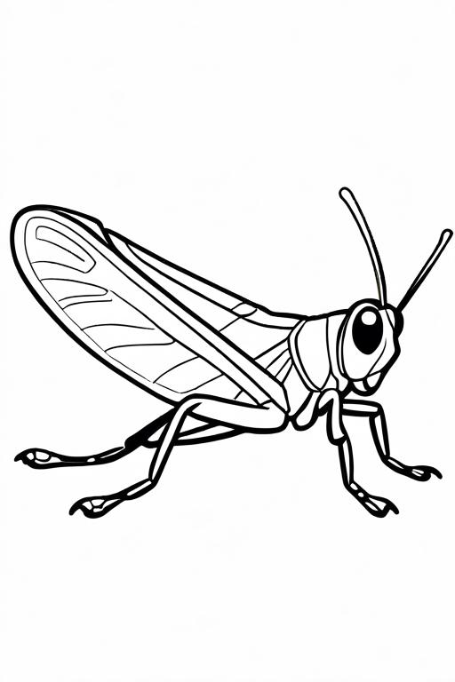 Grasshopper Coloring Page 17 for Kids