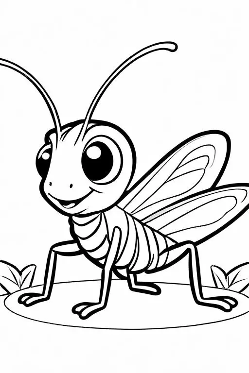 Grasshopper Coloring Page 18 for Kids