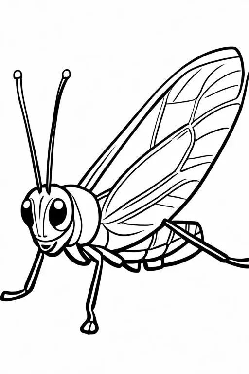 Grasshopper Coloring Page 19 for Kids