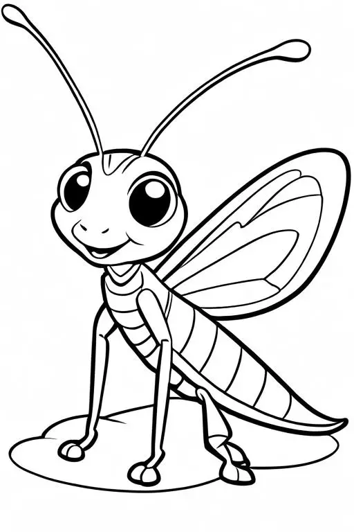 Grasshopper Coloring Page 20 for Kids