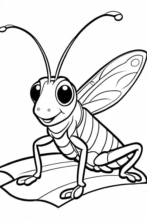 Grasshopper Coloring Page 24 for Kids