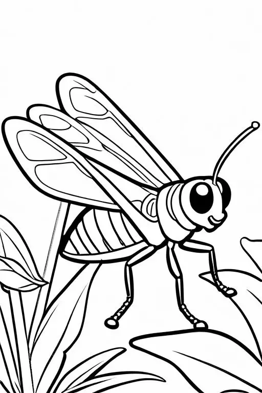 Grasshopper Coloring Page 25 for Kids