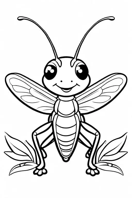 Grasshopper Coloring Page 26 for Kids