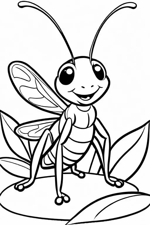 Grasshopper Coloring Page 27 for Kids