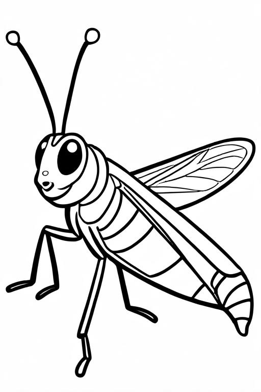 Grasshopper Coloring Page 30 for Kids