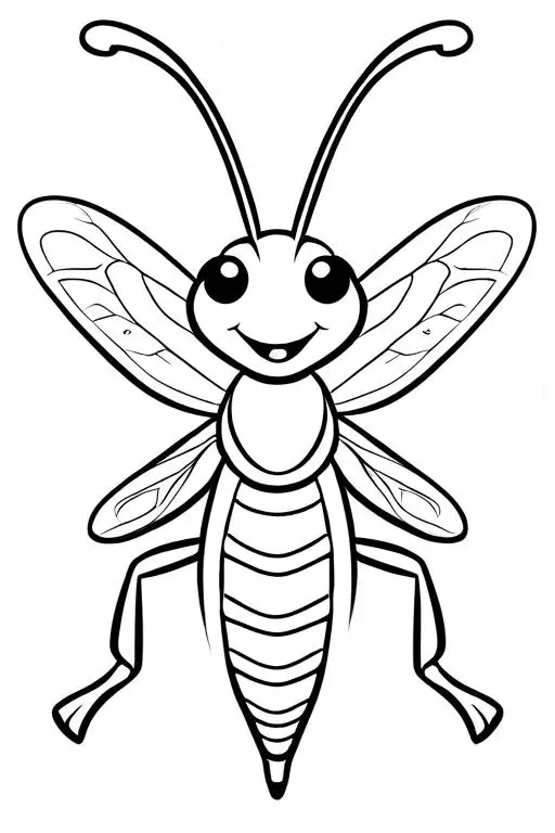 Grasshopper Coloring Page 32 for Kids