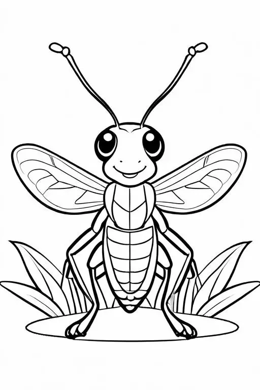 Grasshopper Coloring Page 33 for Kids