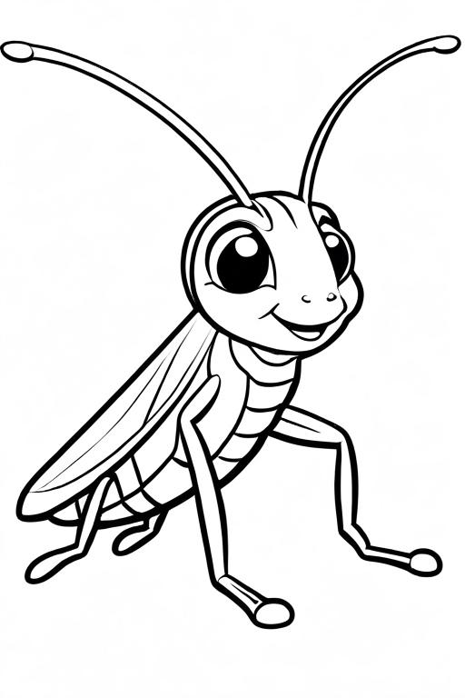 Grasshopper Coloring Page 34 for Kids