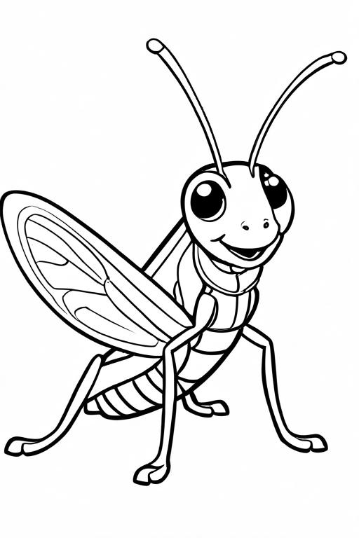 Grasshopper Coloring Page 35 for Kids