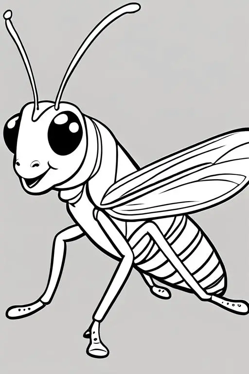 Grasshopper Coloring Page 37 for Kids