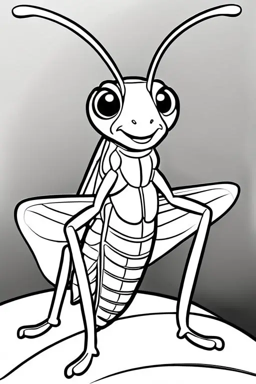 Grasshopper Coloring Page 39 for Kids