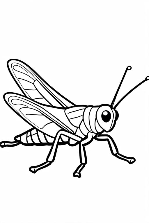 Grasshopper Coloring Page 5 for Kids