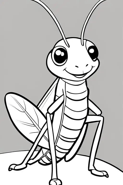 Grasshopper Coloring Page 7 for Kids