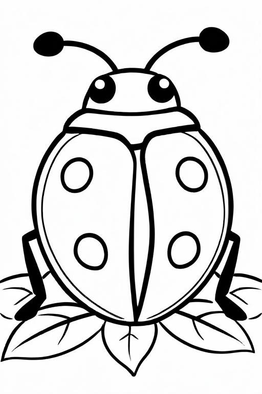 Ladybug Coloring Page 2 for Kids