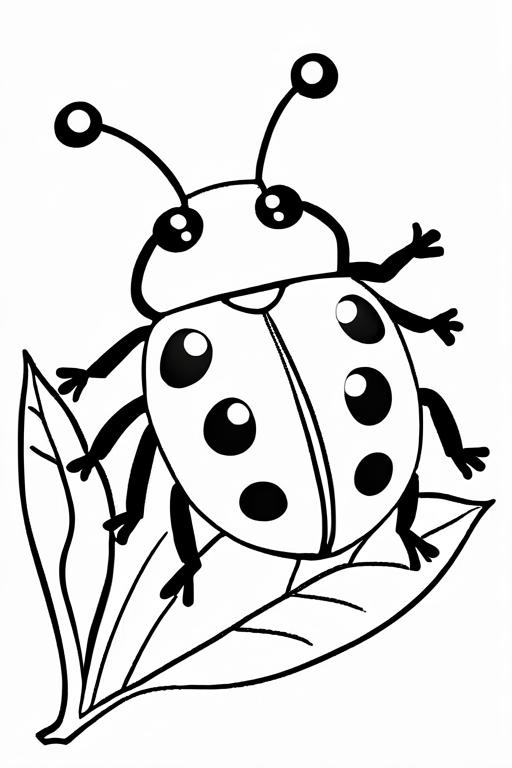 Ladybug Coloring Page 4 for Kids