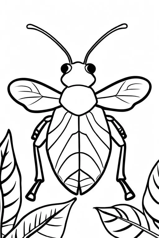 Leaf Coloring Page 8 for Kids