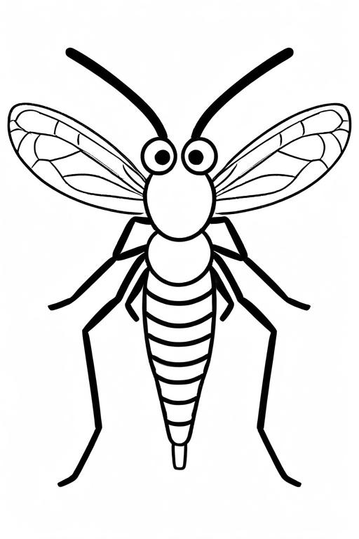 Mosquito Coloring Page 1 for Kids