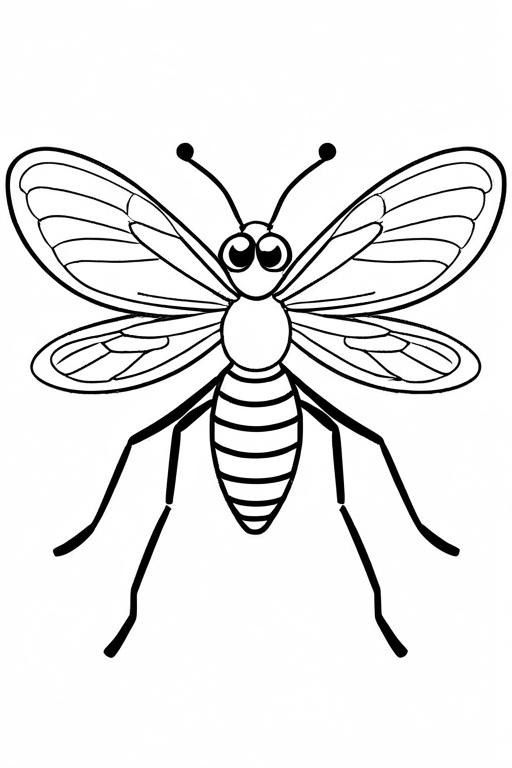 Mosquito Coloring Page 10 for Kids