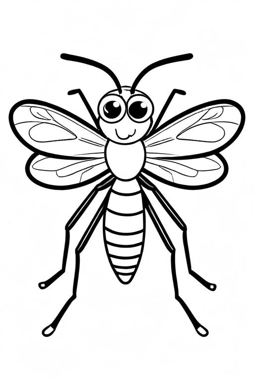 Mosquito Coloring Page 17 for Kids