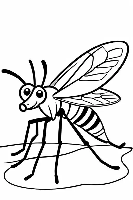 Mosquito Coloring Page 18 for Kids