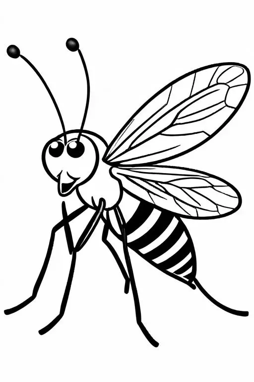 Mosquito Coloring Page 19 for Kids