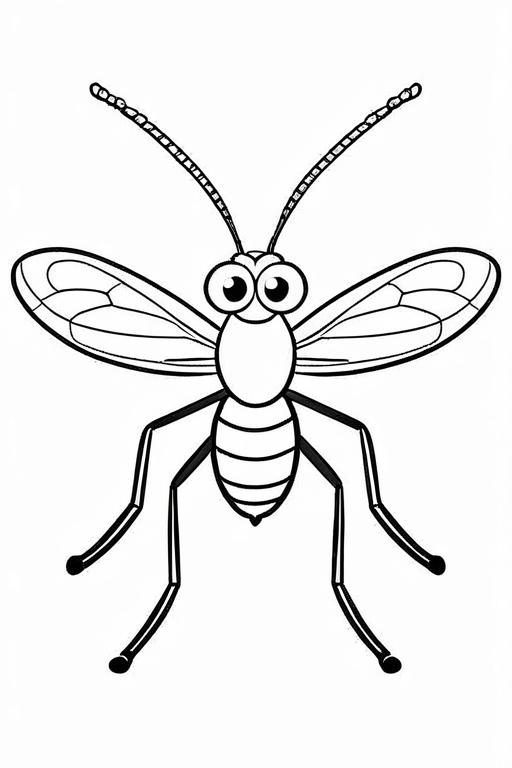 Mosquito Coloring Page 2 for Kids