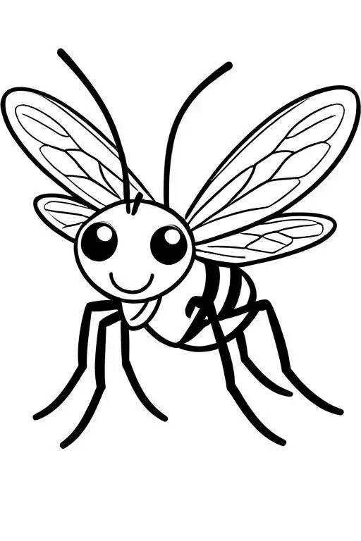 Mosquito Coloring Page 22 for Kids