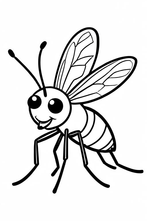 Mosquito Coloring Page 24 for Kids