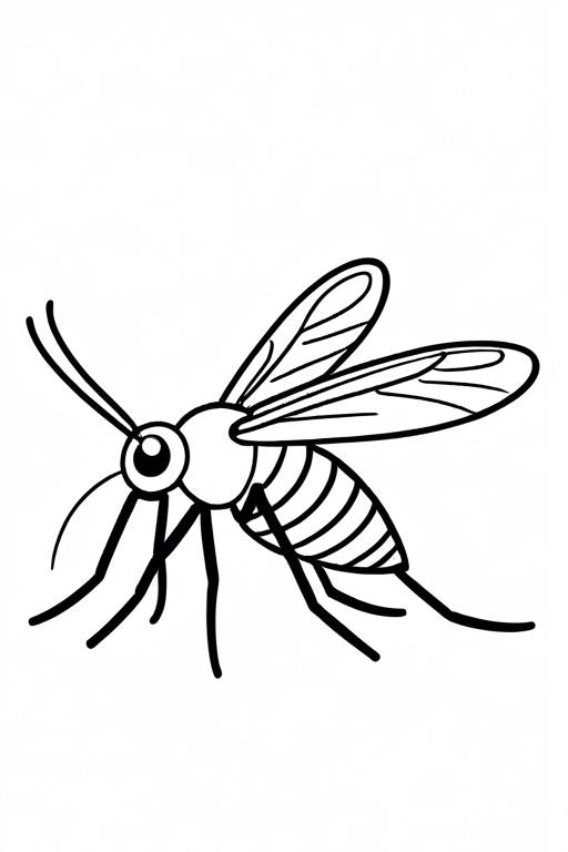 Mosquito Coloring Page 25 for Kids