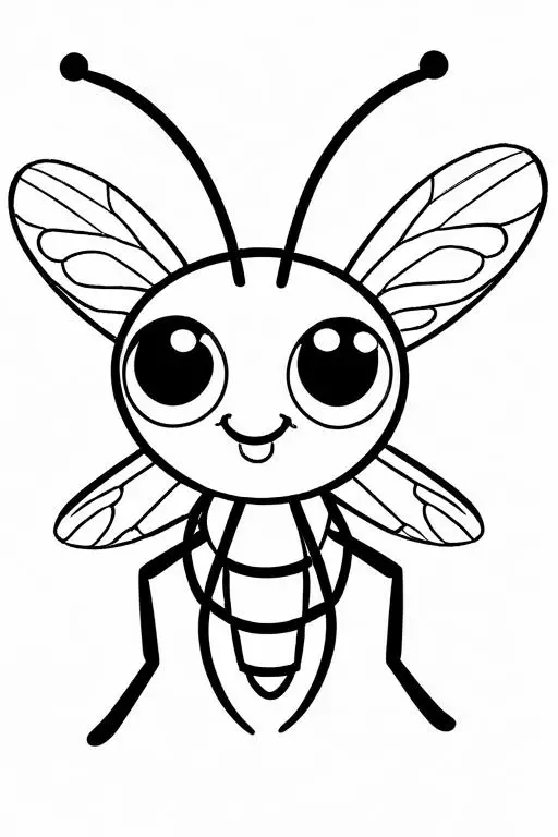 Mosquito Coloring Page 3 for Kids