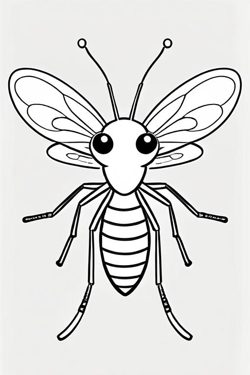 Mosquito Coloring Page 32 for Kids