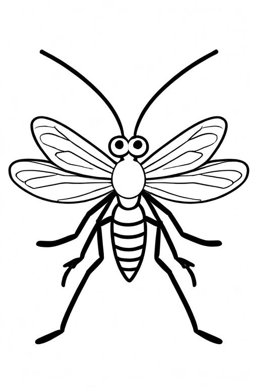 Mosquito Coloring Page 4 for Kids