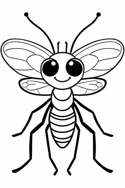 Mosquito Coloring Page 40 for Kids