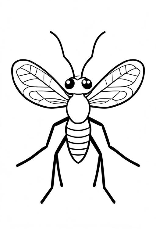 Mosquito Coloring Page 44 for Kids