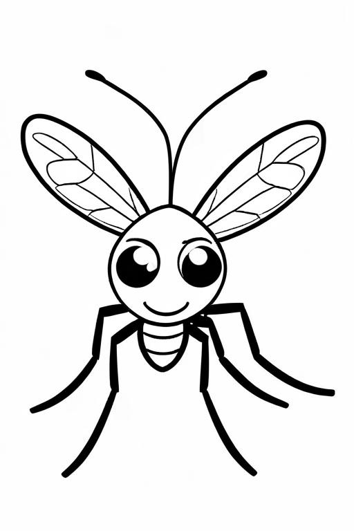 Mosquito Coloring Page 5 for Kids