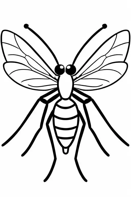 Mosquito Coloring Page 51 for Kids