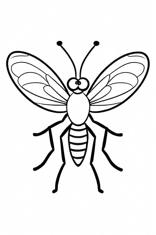 Mosquito Coloring Page 64 for Kids