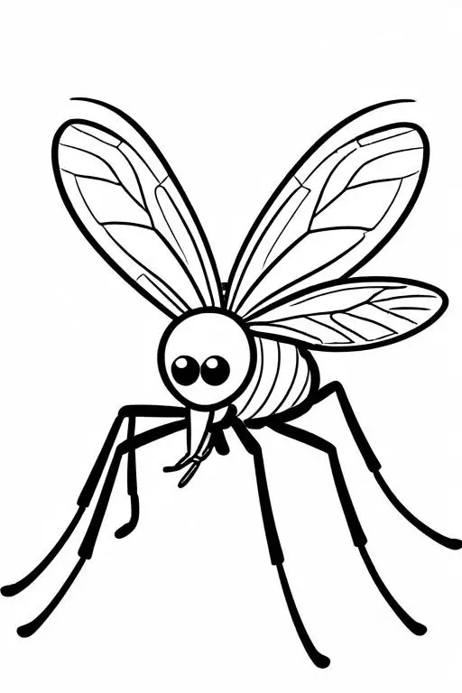 Mosquito Coloring Page 7 for Kids