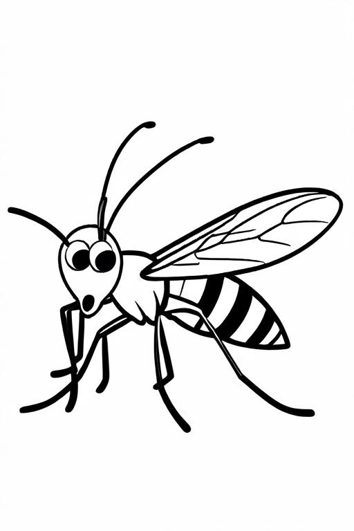 Mosquito Coloring Page 71 for Kids