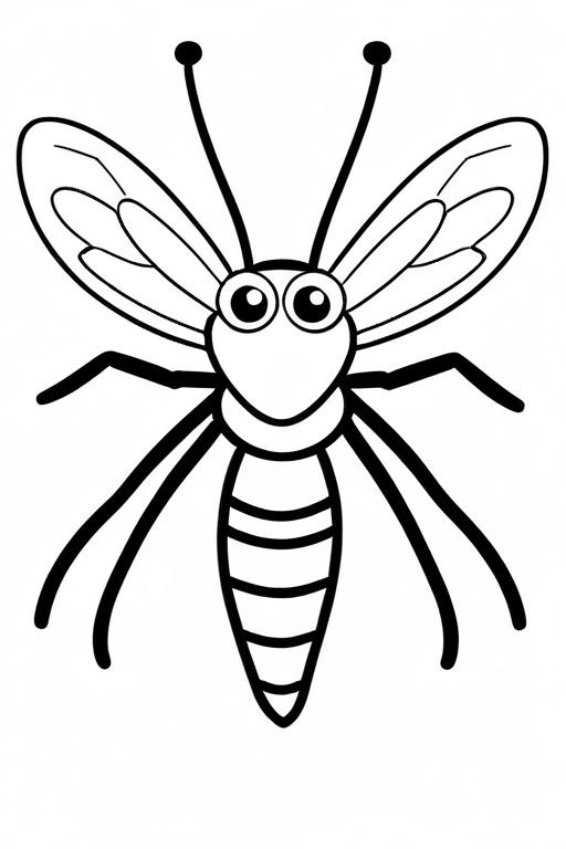 Mosquito Coloring Page 72 for Kids