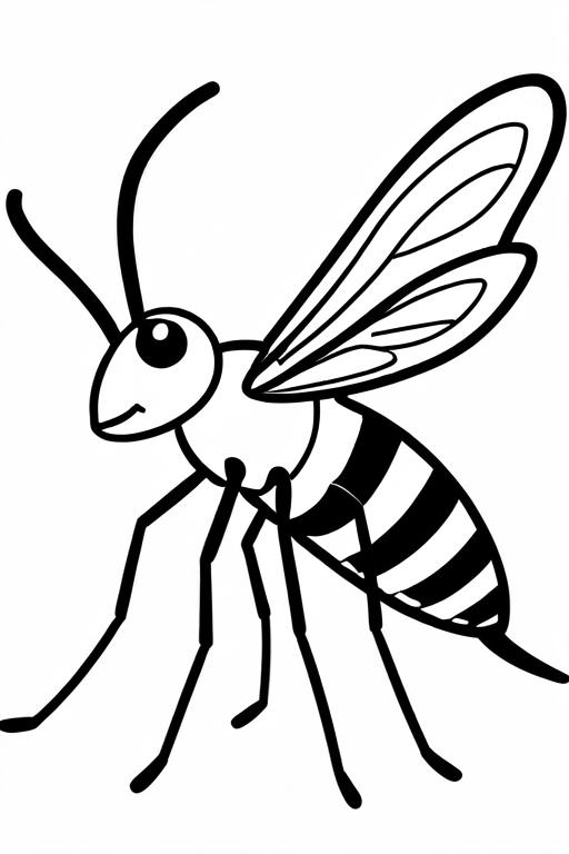 Mosquito Coloring Page 8 for Kids